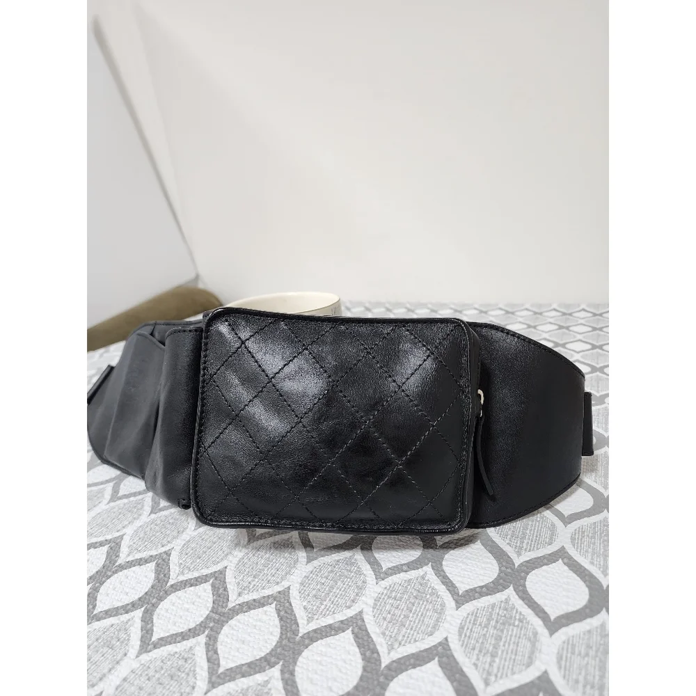 Chanel 2014 Uniform Quilted Bum/Waist Bag Black
